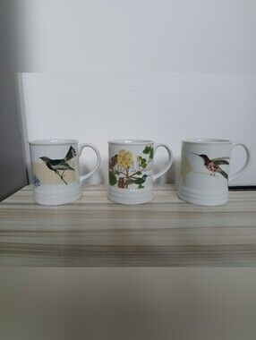Fringe Studio Ceramic Bird Hummingbird Mugs Set of 3